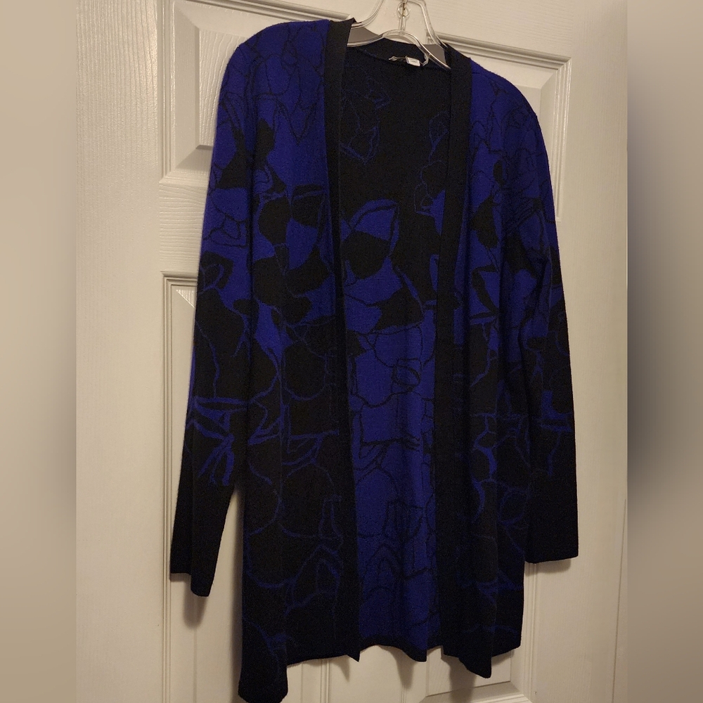 CHICOs Abstract Floral Cardigan • Long Sleeve Knit • Duster • Size 0 - S